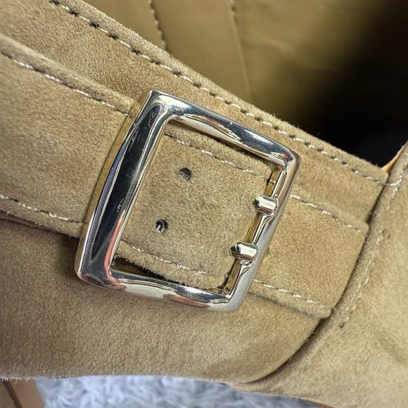 Vince Camuto Kreitha Tan Ankle Boots Women's Size 9 Stiletto Assymetrical Bootie - Picture 4 of 10